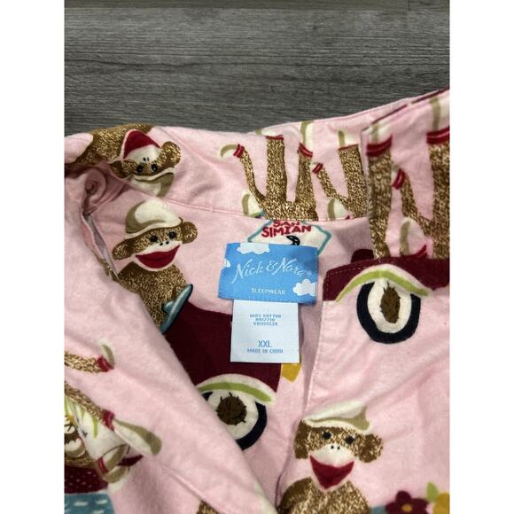 Nick & Nora flannel Pajama Top Full Button Size XXL Soft Warm - Picture 3 of 4
